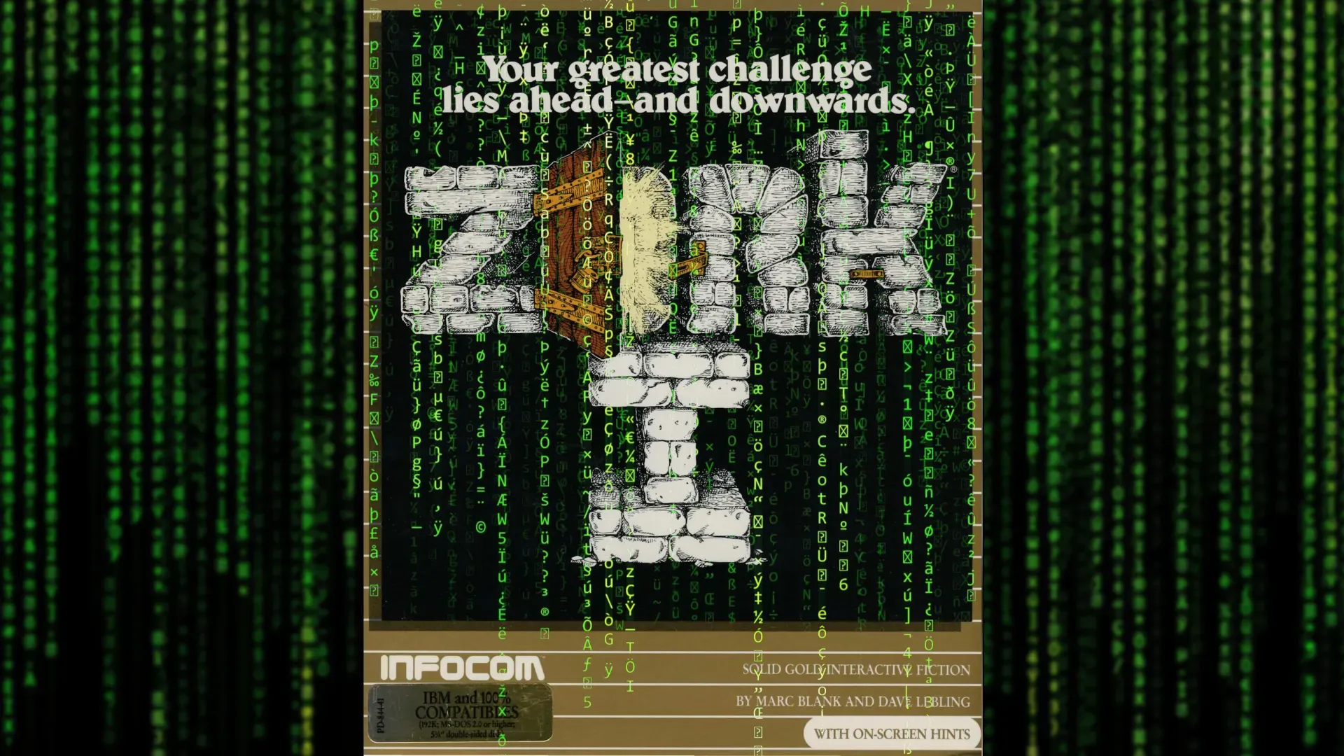 Zork cover art inside the matrix
